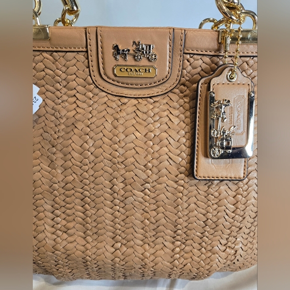 Coach Madison Pinnacle Woven Lily Satchel - Picture 8 of 14